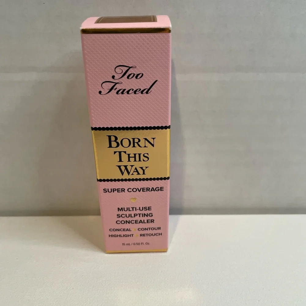 NEW Too Faced Born This Way Super Coverage Multi-Use Concealer Mahogany 0.50 oz. - Picture 2 of 5